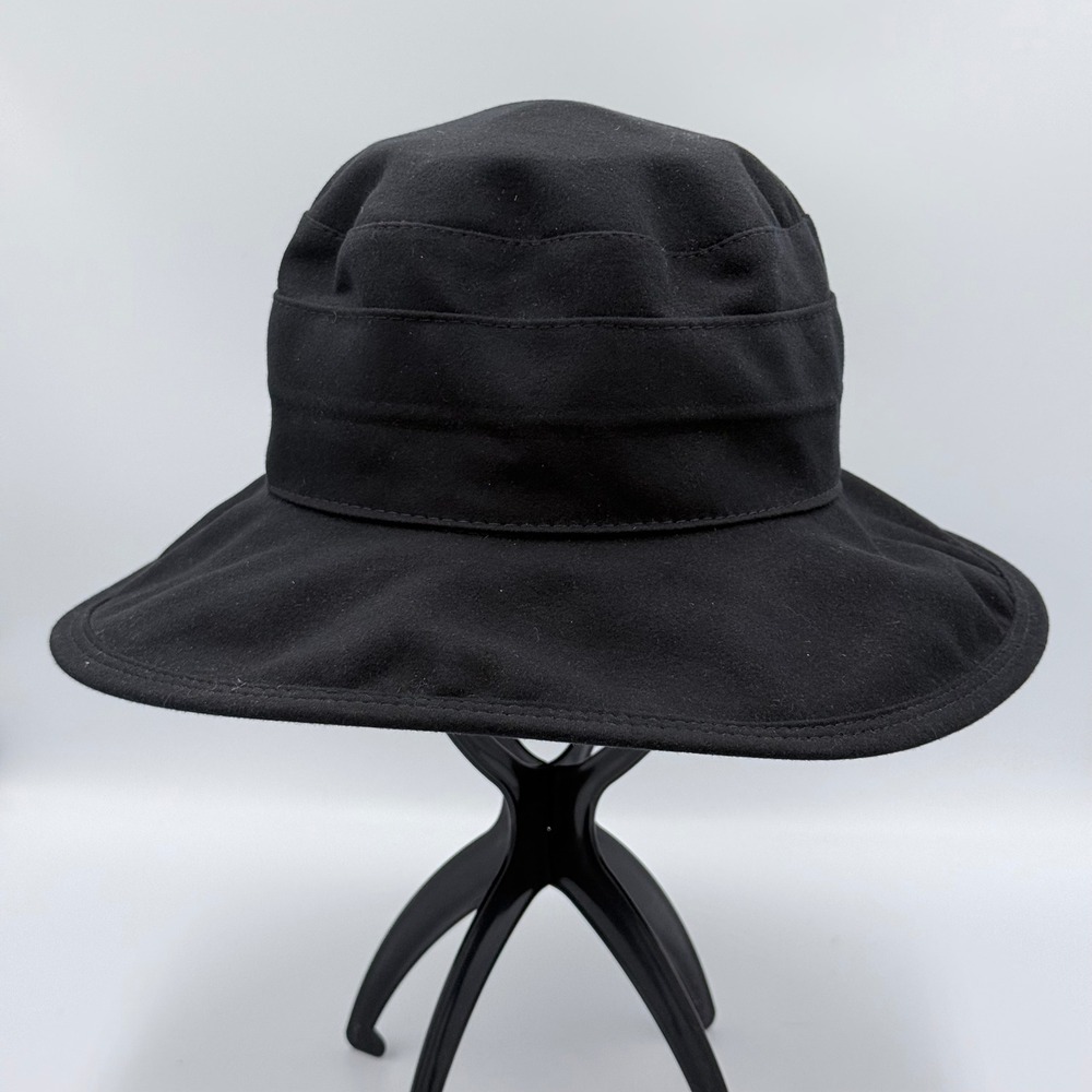 Watership Trading Company Black Bucket Hat Wide Brim Sun Hat L/XL